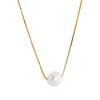 925 Silver Fashion Luxury White 6MM 8MM 10MM Mother of Pearl Pendant Necklace for Women Wedding Jewelry Accessories