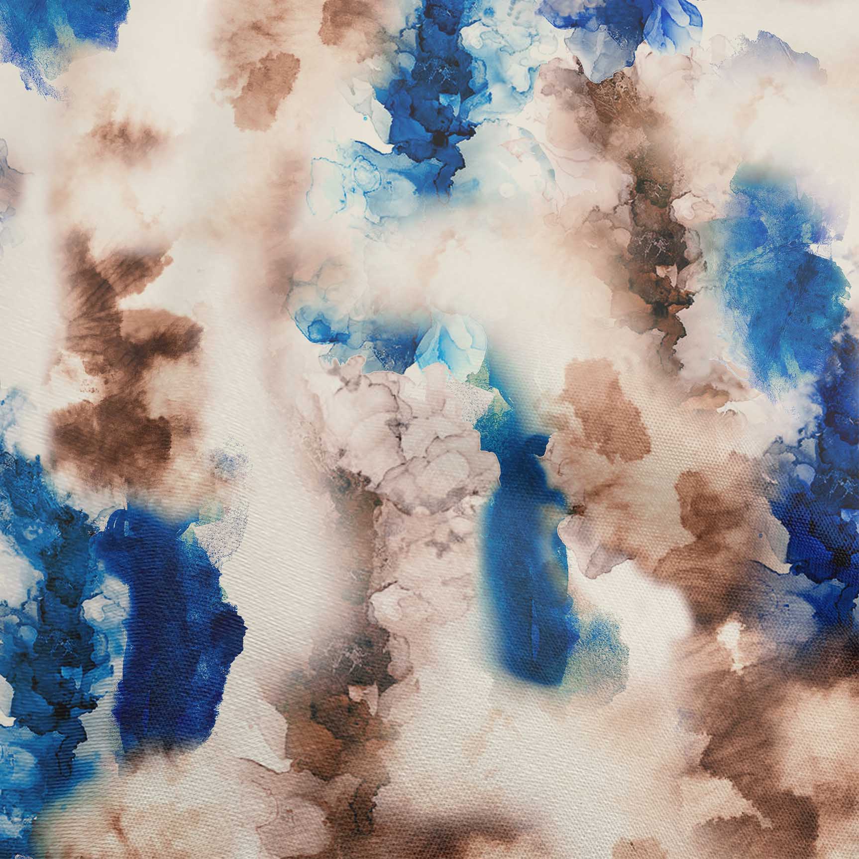 

OneOone Cotton Flex Green Fabric Акварельна швейна тканина у дворі з принтом для шиття одягу своїми руками 40 дюймів 42 Inch Wide - Viscose Chiffon королівський синій колір