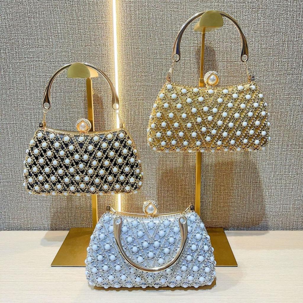 New evening dress banquet clutch bag diamond-encrusted small bag celebrity texture shoulder crossbody portable dinner bag