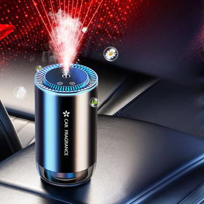 Araba Aromaterapi Difüzörleri 3 Seviye Ayarlanabilir Konsantrasyon Hava Tazeleyici Difüzör Yıldızlı Gökyüzü Aydınlatması 50ML/Şişe Kokular