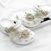 Bai Lu Bone White Clog Accessories: Detachable DIY Shoe Flower Bouquet