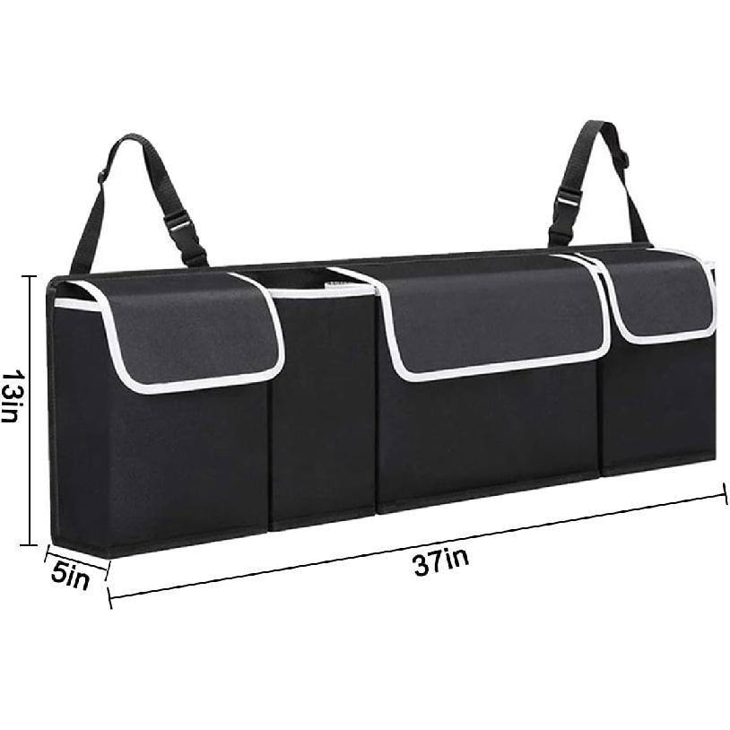 Car Trunk Organizer, Backseat Hanging Organizer With 4 Large Storage Bag-Car Seat For SUV,Trunk,Space Saving Expert