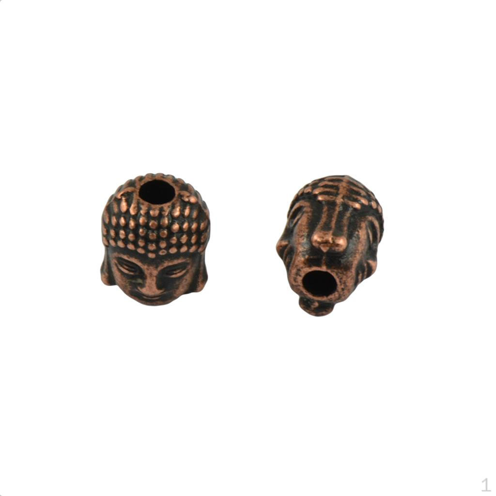 20 шт. 3D Будда Головы Бусины-разделители Bronze