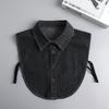 Sharp Collar Lapel Half Shirt Black Adjustable Neckline False Blouse Collar  Scarf Accessories