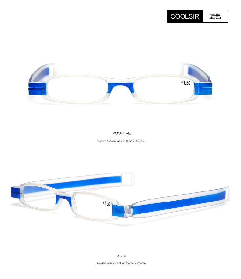 Grandfather Old Man Folding Rotation Ultraportability Mini Reading Spectacles Eyeglass Glasses EMA