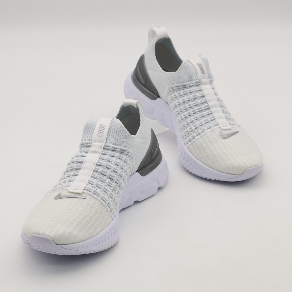 CJ0280-100 Nike React Phantom Run Flyknit 2 True White White Pure Plati (Women's