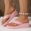 Fashion Summer Women's Flip Flops Light Non Slip Wedge Slippers Women's Sandals Fashion Shoes for Women Thick Bottom Casual Slides Mujer