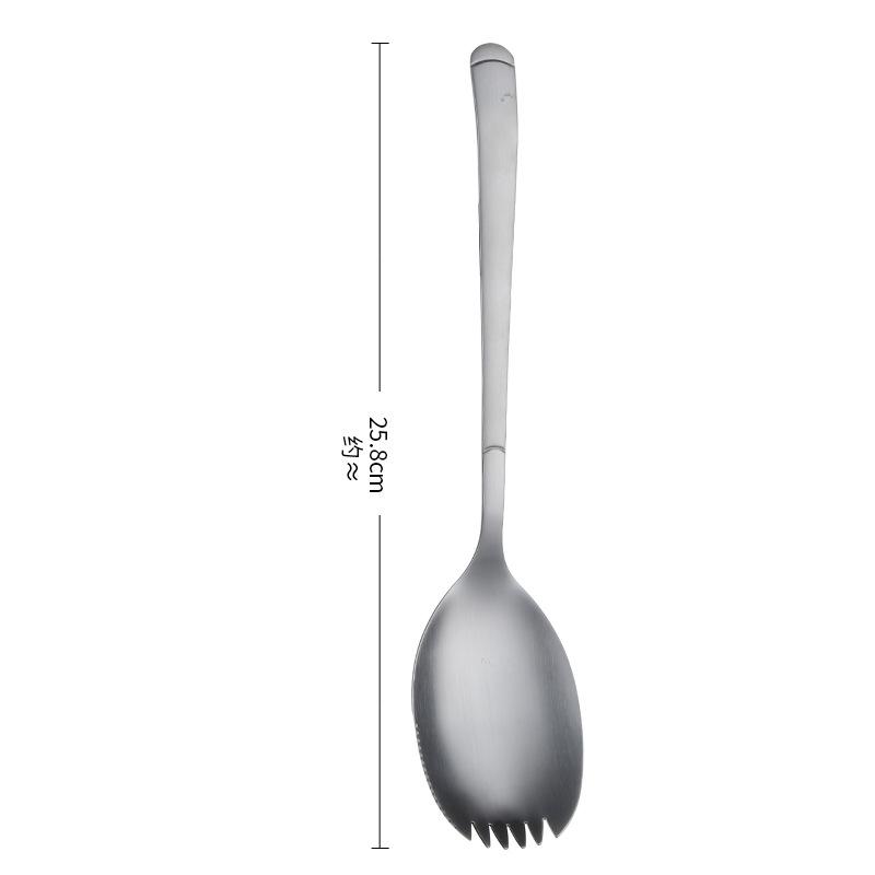 Stainless Steel 304 Integrated Spoon Fork Shared Spoon Fork Dining Spoon Vegetable Spoon Fish Spoon, Salad Fork Spoon серебряный