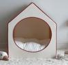 Korean Style House Shaped Pet Bed, Detachable Washable Closed Dog Cat Tent House for Small Medium Pets