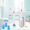 Toilet Brush Set Hygienic Cleaning Brush with Wall Mounted Holder with Disposable Replaceable Brush Head Bathroom Accessories
