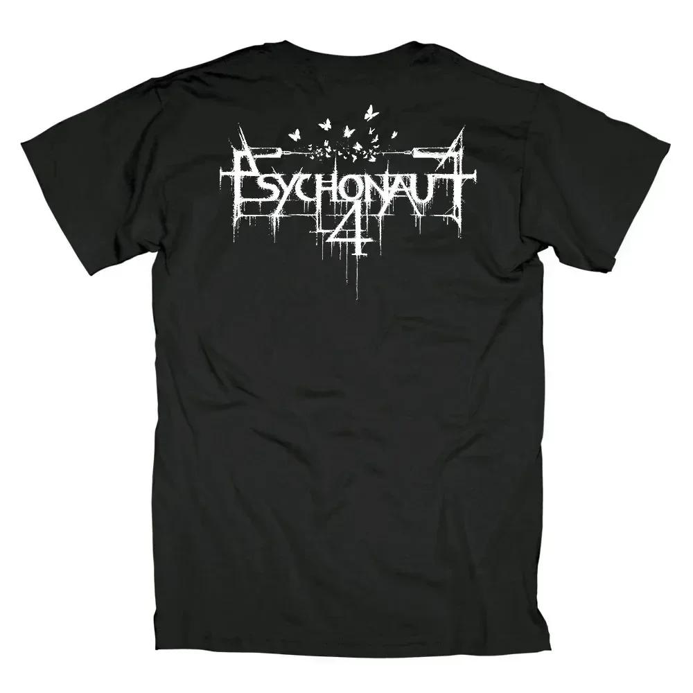 Psychonaut4 Tshirt Black Metal Band T-Shirt Mens Women Pattern Print Cotton T Shirt Harajuku Streetwear Tee Tops Clothing Unisex