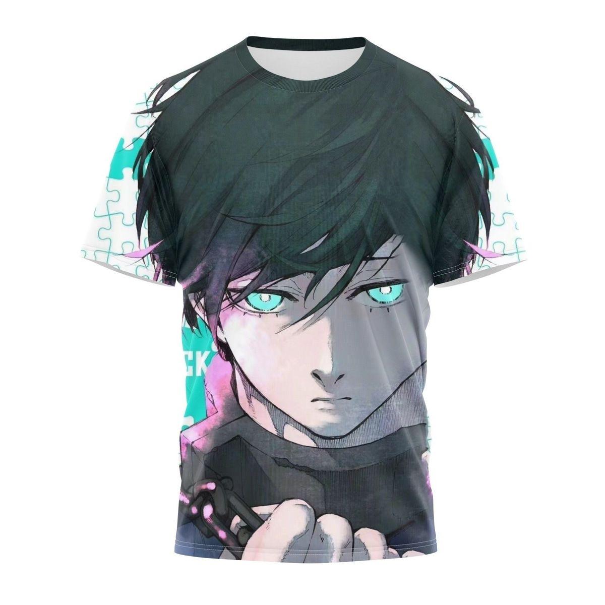 

Рубашка с коротким рукавом и 3D-цифровым принтом BLUE LOCK 6XL