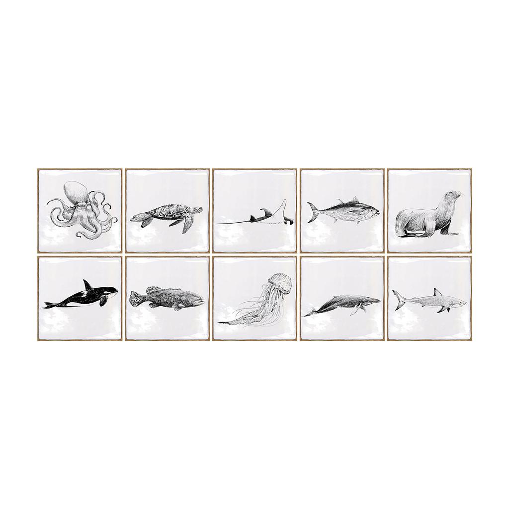Retro Butterfly Hand-Painted Brick Beautiful Seam Sticker Wall Sticker Kitchen Bathroom Crystal Thickened Waterproof And Moisture-Proof Wallpaper Wall