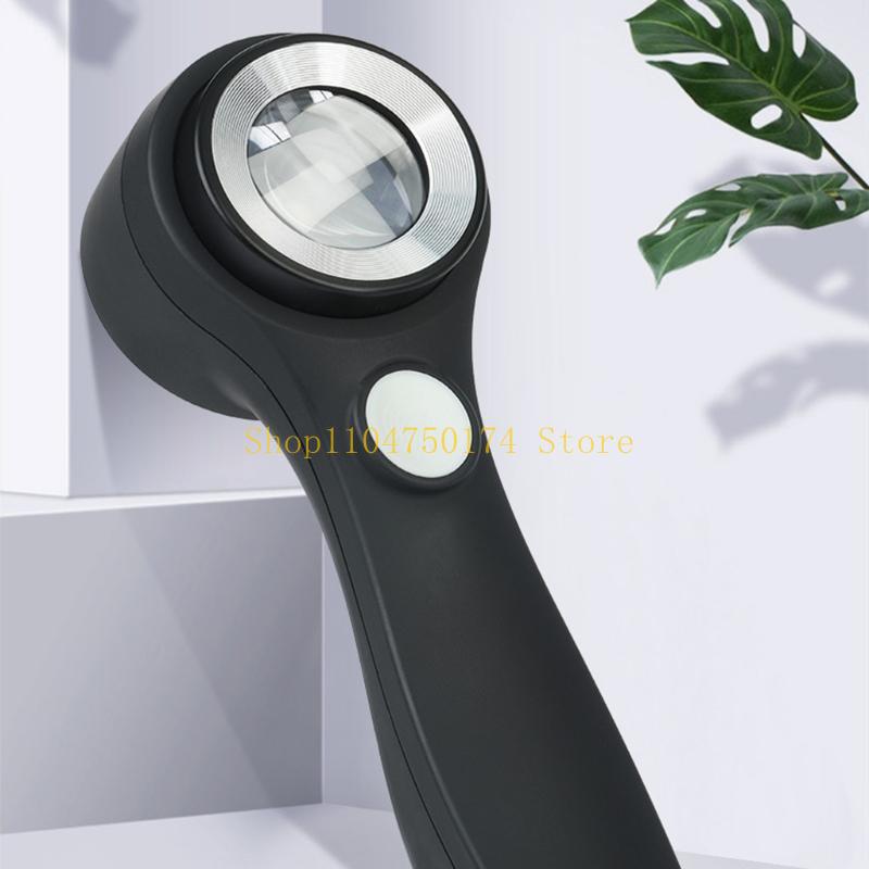 40X Handheld Magnifier Brightness Adjustable Glass Double Glass Lens Loupe for Stamps Coin Jewelry Inspection top sale