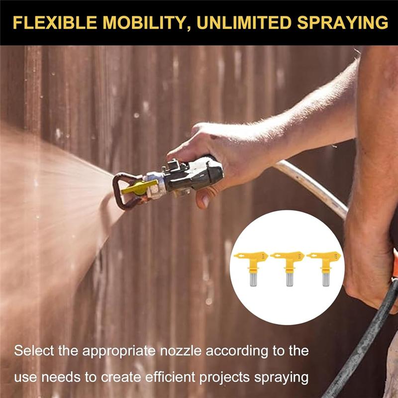 

Swivel Joint Airless Paint Sprayer 3600 PSI With 3 Reversible Nozzle Tips(415, 515, 517) For Exterior Paint/Primer,Garden
