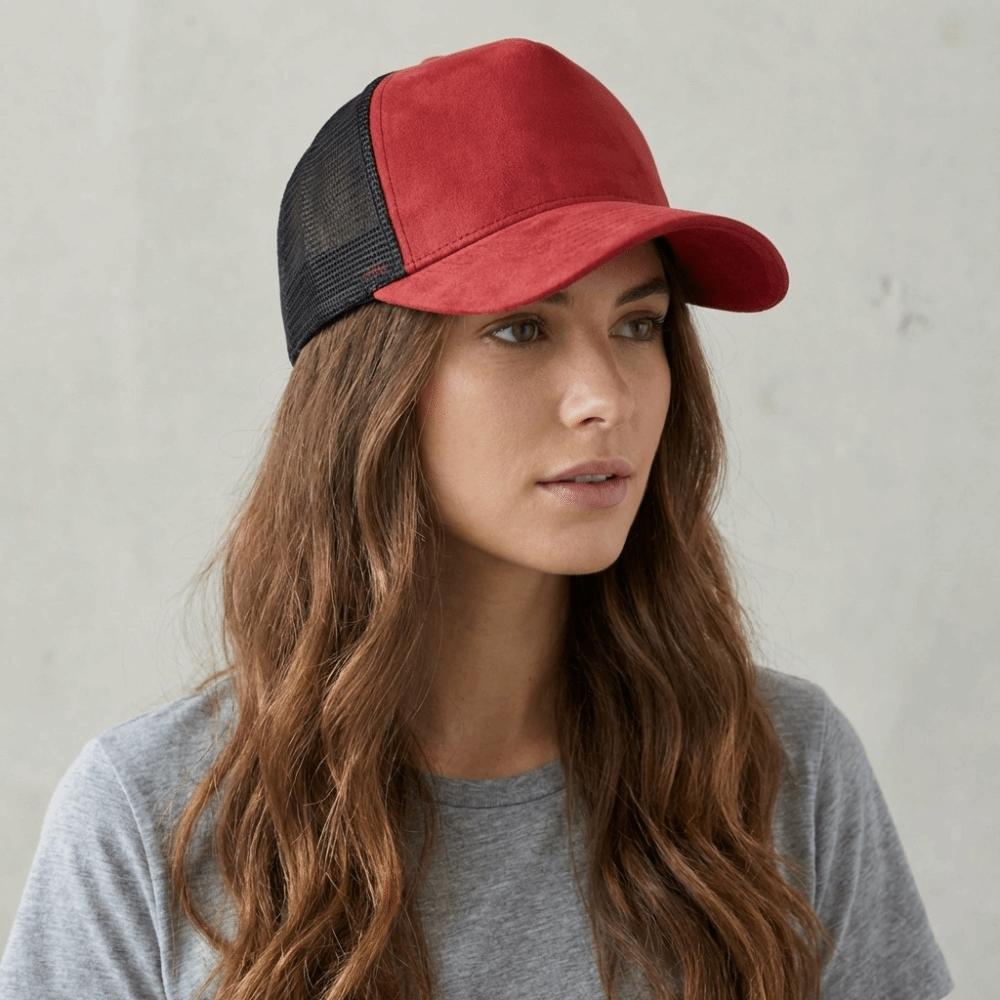 Suede Men Baseball Hat Adjustable Women Sunshade Hat Lightweight Mesh Peaked Cap  Sun Visor