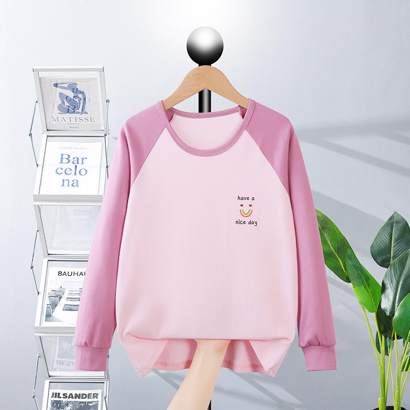 Fat Child Pure Cotton Pajama Set: Boys & Girls Warm Underwear, Plus-Size Base Layer, Autumn/Winter Sweater and Pants