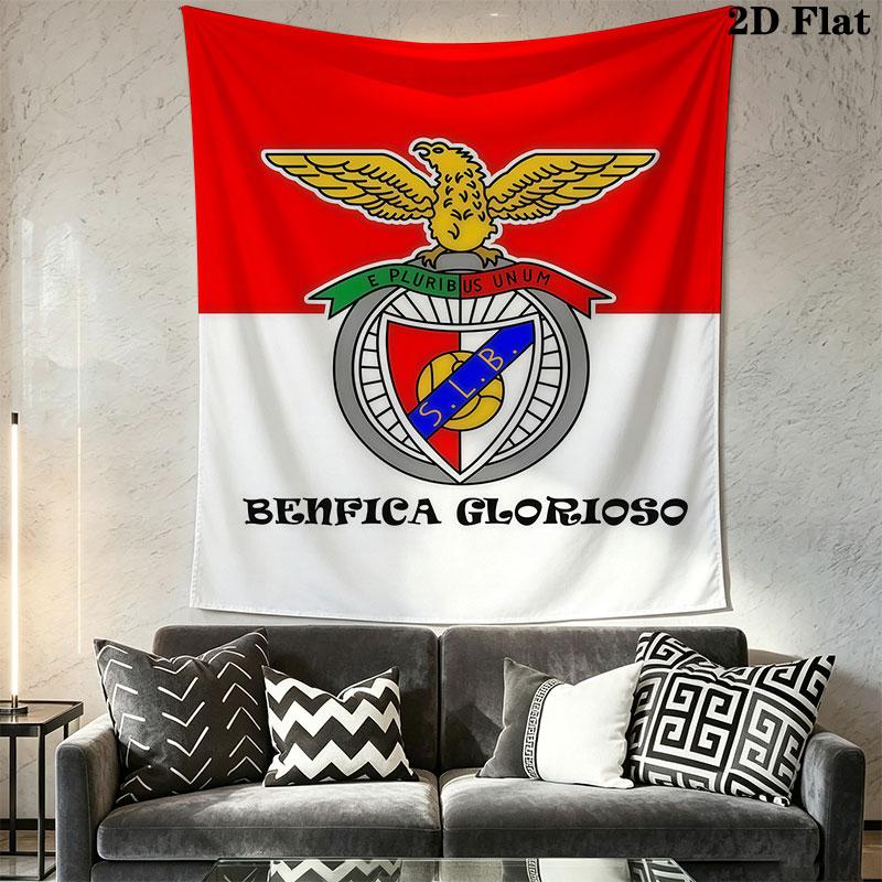 S.L. Benfica LOGO Wall Hanging Printed Fabric Blanket Decorative Tapestries for Bedroom Living Room Home Decor