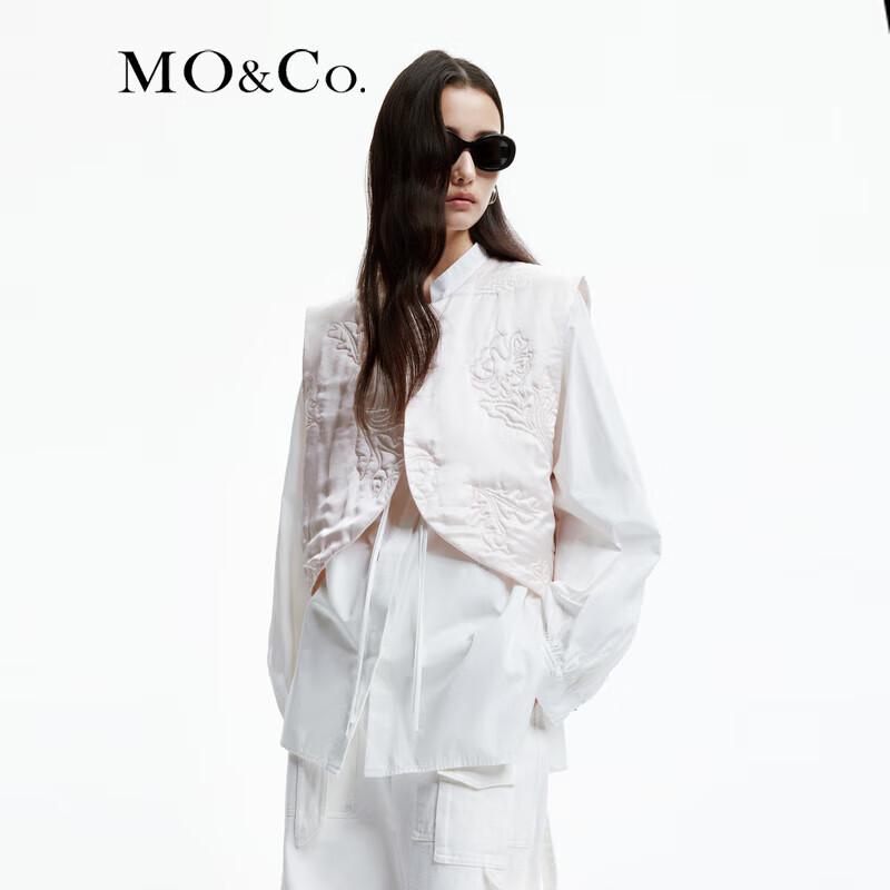 MO&Co. New Chinese Style Embroidered Silk Blend Vest