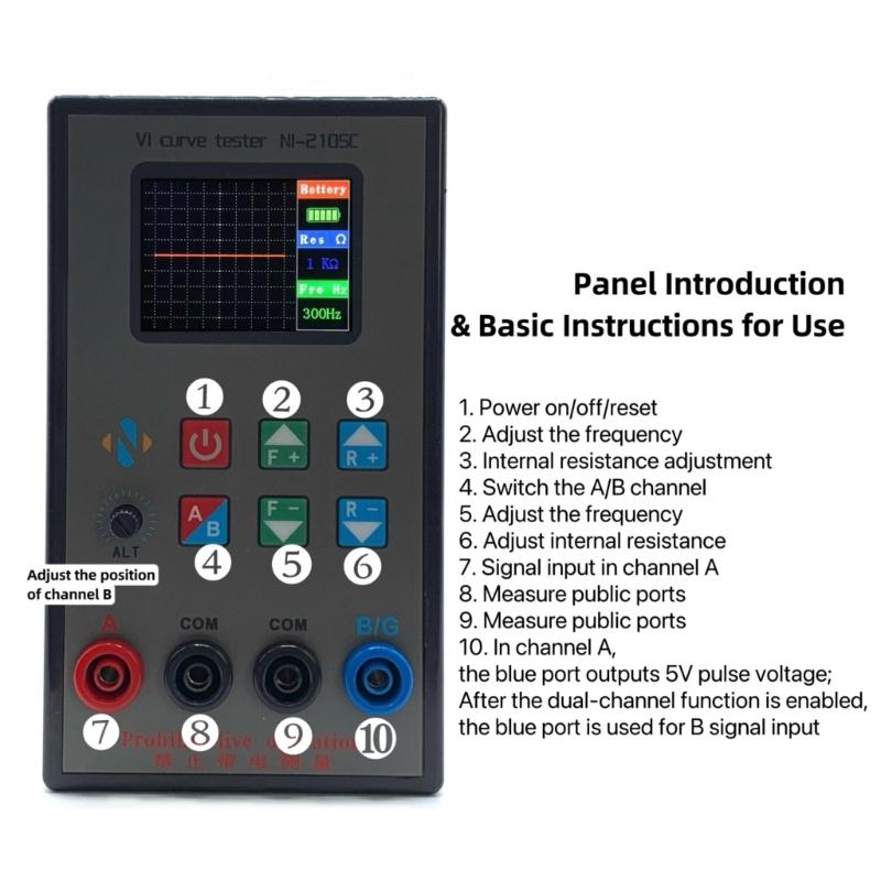NI210SC Advanced Curving Line  Analyser Double Input Channel and 2inch Display Screen for Accurate Circuit Diagnostics