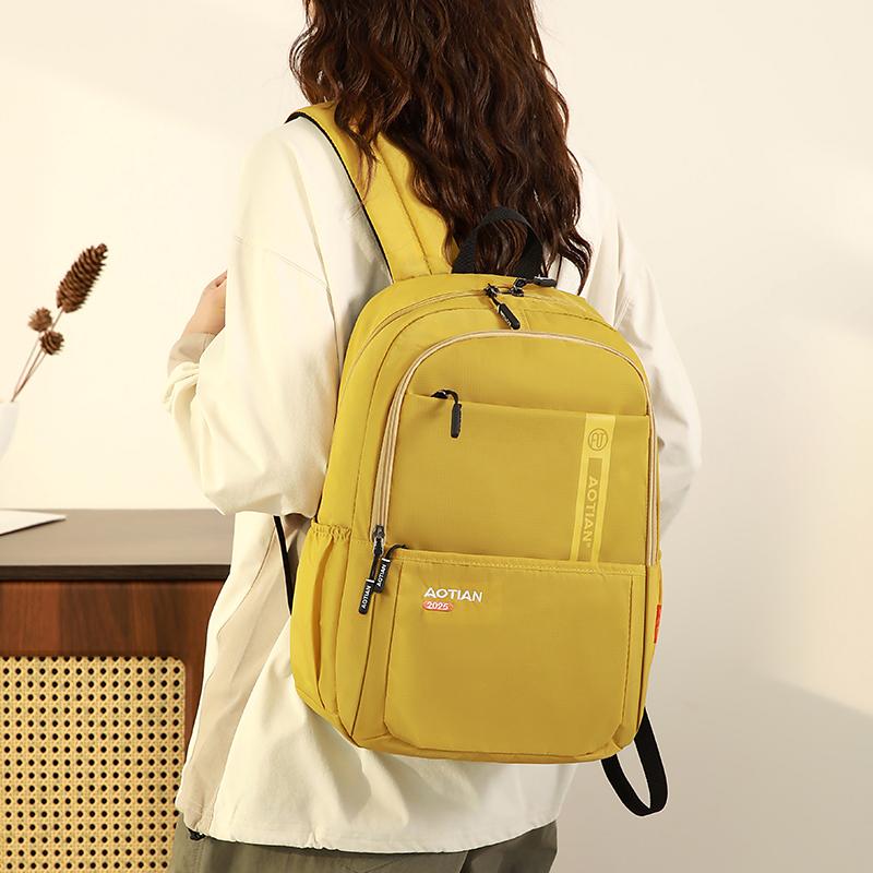 Unisex Large Capacity Backpack Lightweight Wear-resistant Oxford Travel Bag