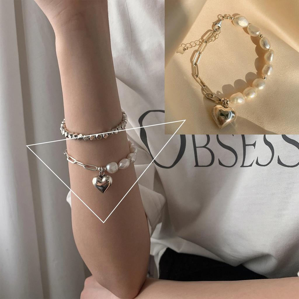 VENTFILLE Bracelet en argent sterling 925 avec perles et nœuds en bambou pour femme et fille, bijoux coréens simples, cadeau d'anniversaire, livraison directe