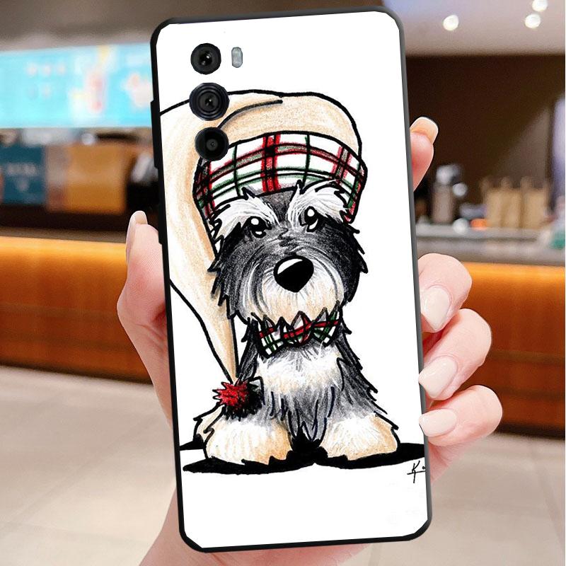 

Phone Case For Motorola Edge 50 40 Pro 60 50 40 30 Ultra Neo Fusion Moto G85 G72 G53 G54 G84 G13 G32 Schnauzer Puppy dog Art Moto G32