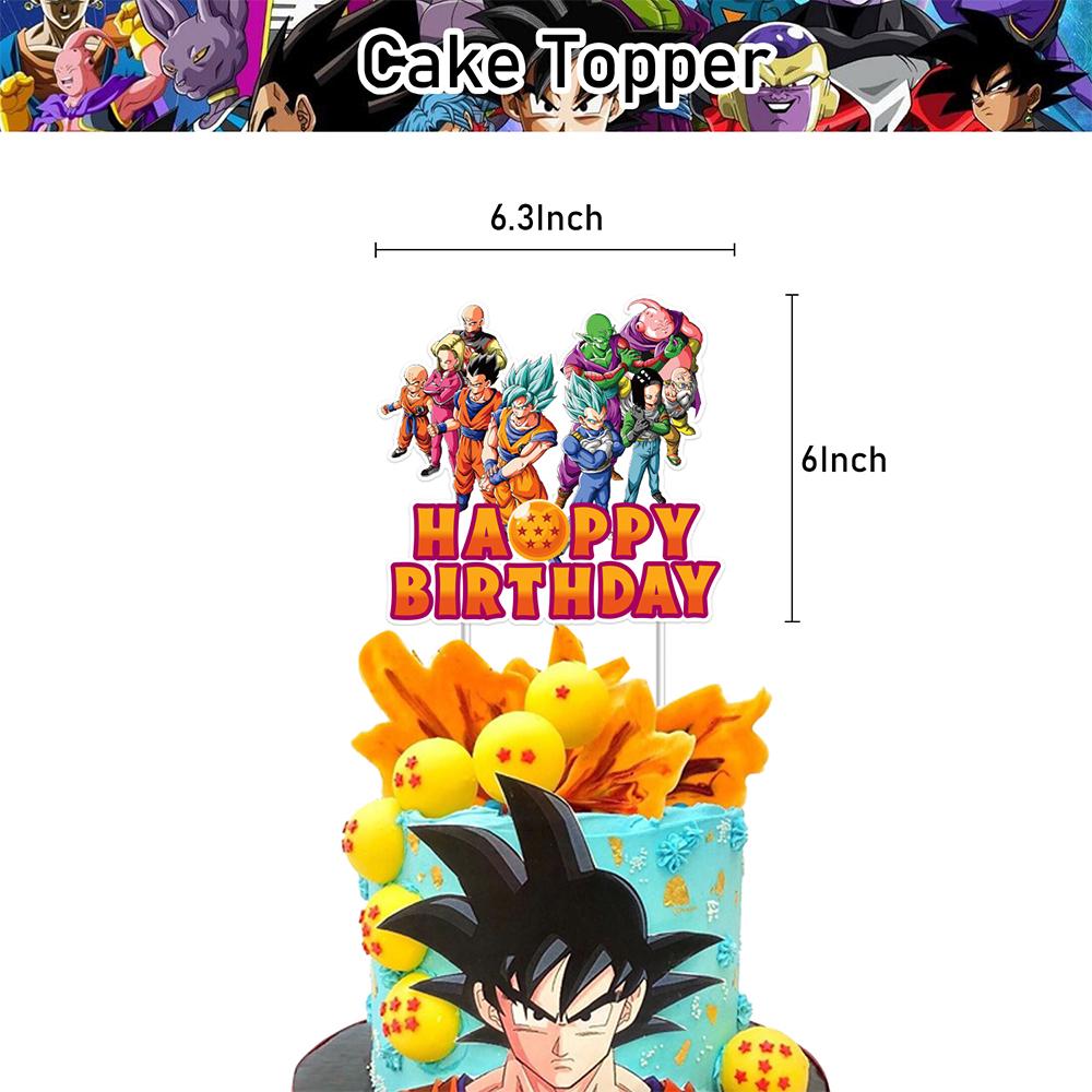 32 Pcs Dragon Ball Birthday Party Supplies Includes Banner Caketoppers Balloons