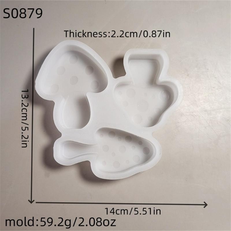 Mushroom Silicone Molds for Making Soap Multipurpose 3 Cavities Mushroom Silicone Mould for Epoxy Resin