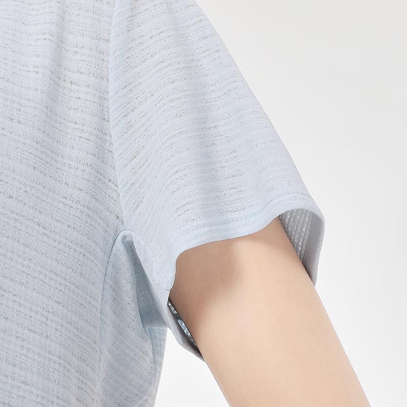 Adidas Solid Color Round Neck Casual Short Sleeve T-Shirt Women Tops Blue GK8058