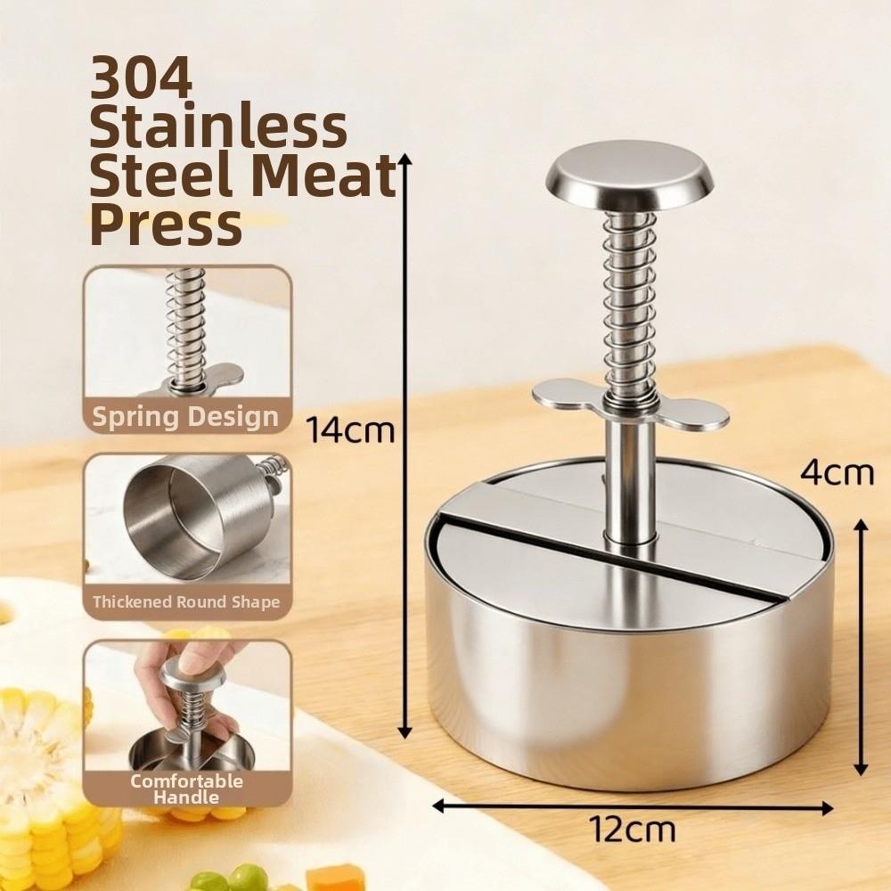 Non Stick Hamburger Patty Maker Stainless Steel Meat Patty Press Patty Making Mold  Kitchen Use