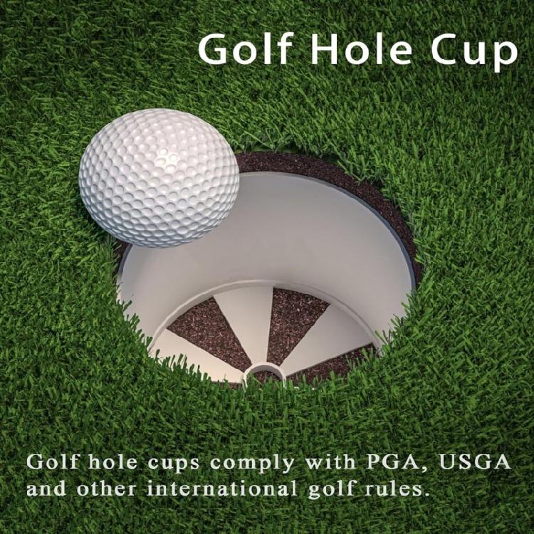 Artificial Grass Golf Putting Cup Cover Set for Daily Use, Round Cup Insert with Removable Cap and 3-Hole Bottom Frame