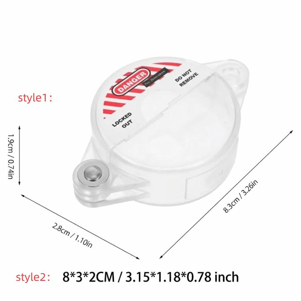 Sturdy PC Material Gate Valve Lock Integrated Design Transparent Lock Cover Equipment Maintenance