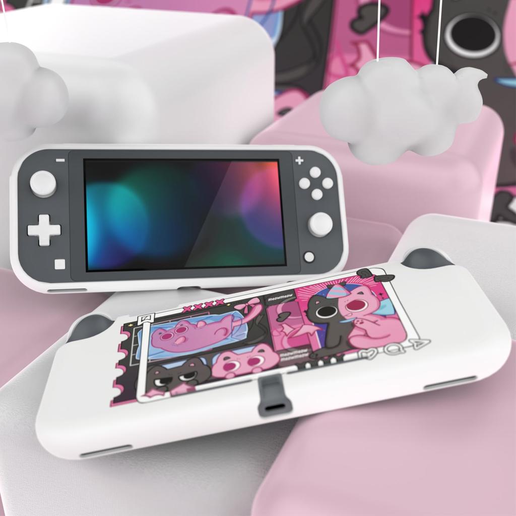 Benutzerdefinierte Schutzhülle kompatibel mit PlayVital Switch Case Cover kompatibel mit Switch süße Katze (weich) Lite, (weich) Lite, [PP&VV]