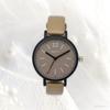 Watch Analog Leather Strap Matte Black Beige Noal [Fieldwork] Women's JN021-2