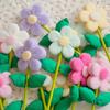 1PC Plush Fabric Flower Creative Fabric Flower Desktop Decoration Fake Flowers Flower Branch Ornaments 23cm