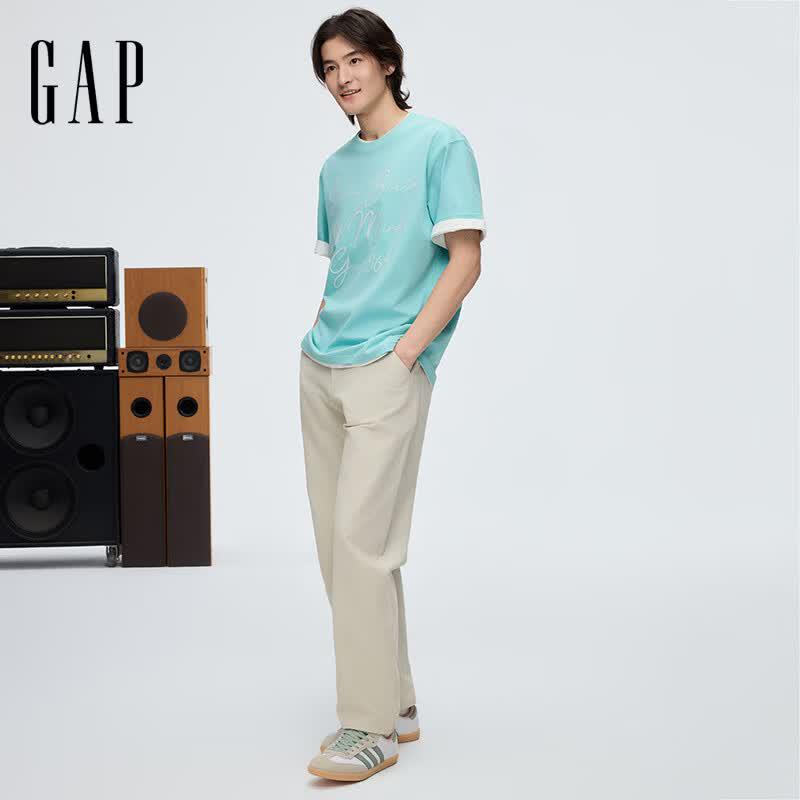 GAP Unisex 2026 Summer Embroidered Logo Cotton T-Shirt