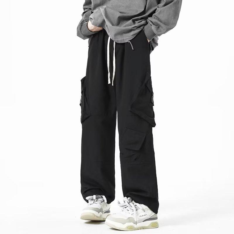 Overalls Men's Autumn New Ins Trendy Brand Loose Straight-leg Pants Neutral Wind Multi-pocket Cotton Casual Pants