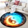 Yin Yang Round Mats Ying Yang Pentagram Area Rug Carpets for Living Room Bedroom Tatami Circle Carpet Kids Play Mat Round Carpet