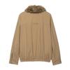 Womens Faux Fur Collar Bomber Jacket Solid Color Streetwear Outerwear