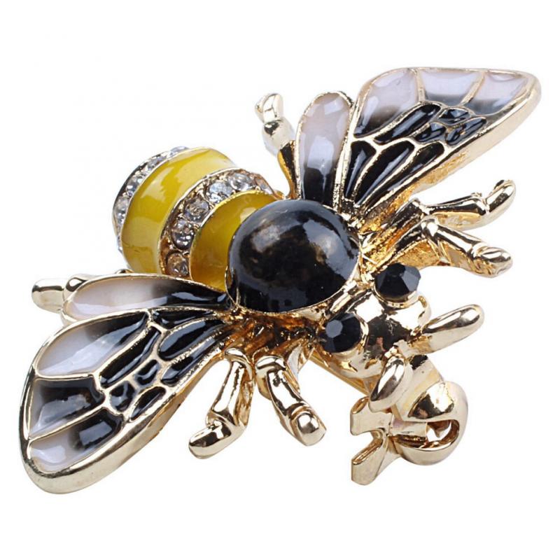 2 Fashion Crystal Brooches, Creative Pins, Chest Accessories, Party Jewelry, Gifts, Stylish Little Bee