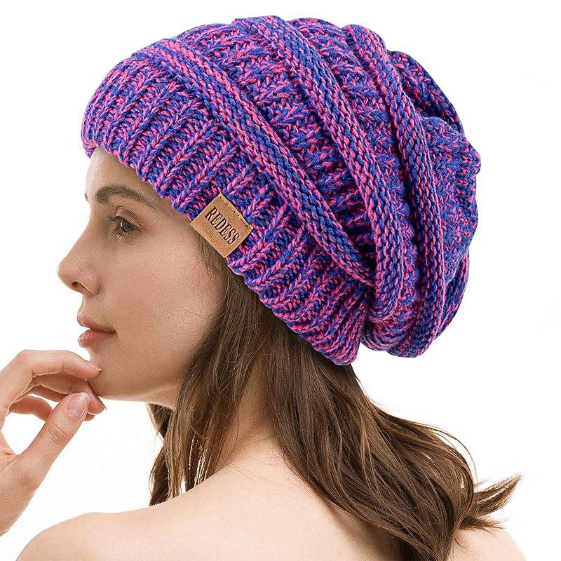 

[REDESS] unisex for winter Relaxing beanie hat Thick soft oversized cable knit cap