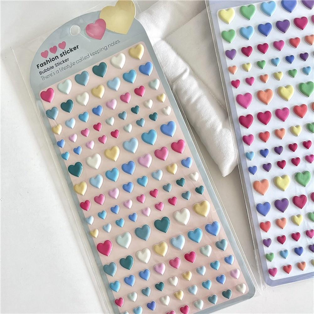 4 PCS 3D Kids' Cartoon Stereo Stickers With Hearts Pentagrams Stars for Handicrafts Reward Decoration BulingBulingStickers Store