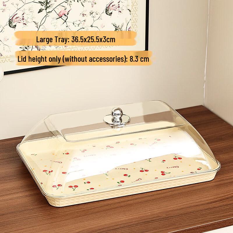 Jingbaodi Large Buffet Serving Tray with Transparent Lid