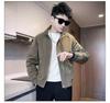 Men's Spring 2025 Stand Collar Casual Solid Color Jacket