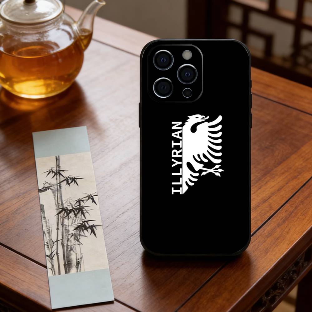 A-Albanian Flag Eagle Phone Case Silicone Soft For IPhone 17 16 15 14 13 12 11 X XR Plus Pro Max Plus iPhone15