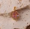 Elegant Two-Tone Water Drop Diamond Pendant Necklace - Gold/Silver, Multi-Color Women's Fashion Jewelry
