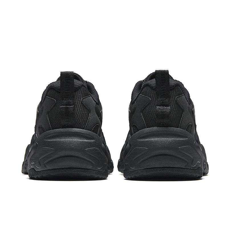 Anta Lifestyle Series Trendy Casual Shock Absorbing Wear Resistant Low Top Dad Shoes Men sneaker Black 912538839-4