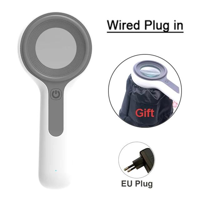 

Лампа Вуда для анализатора кожи, ультрафиолетовая лампа, УФ-осмотр кожи, тест на красоту, увеличительный анализ лица, лампа витилиго