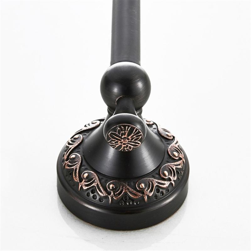 Strong Copper Tissue Paper Holder Retro Style Black Bronze Simple Mounts Tissue Bracket for Homes Easy Setups Decors